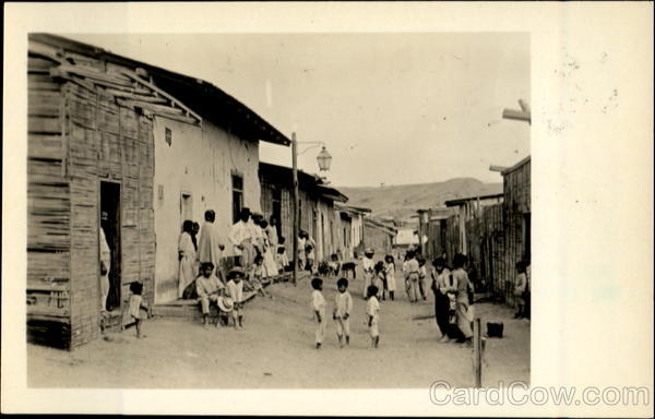 Homes Of The Natives And Street Life Payta Peru