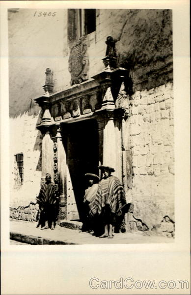 An Old Spanish Doorway Cuzco Peru