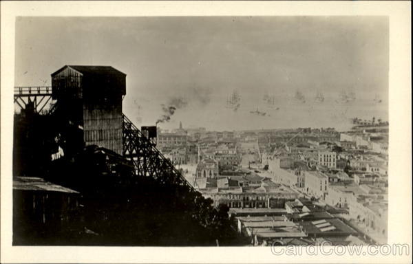 View Overlooking The City And Harbor Valparaiso Chile