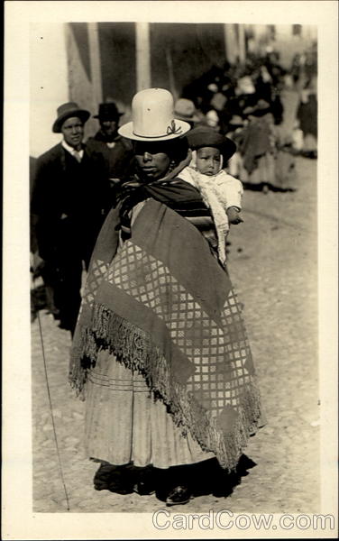 Aymara Indian Mother And Child La Paz Bolivia