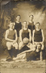 1909 - 1910 Freshman Basketball Team Postcard