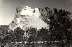 Rushmore Memorial Postcard