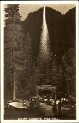 Camp Curry's Fire Fall Postcard