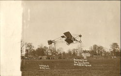Lincoln Beachey Off For New Haven Flight Postcard
