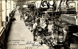 1933 Ford Assembly Line Postcard