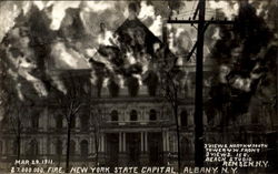 1911 New York State Capitol Fire Postcard