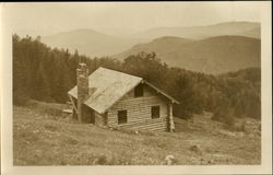 Mountaintop Log Cabin Buildings Postcard Postcard