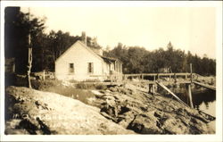 Hiram Blake's Camp Maine Postcard Postcard