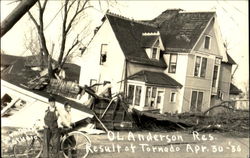 O. L. Anderson Residence after Tornado Postcard