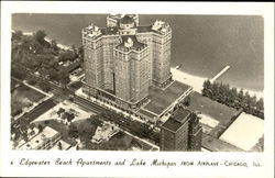 Edgewater Beach Apartments And Lake Michigan Postcard