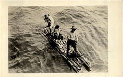 A Fishing Raft Pyata, Peru Postcard Postcard