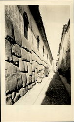 Street Scene With The Inca Rocca Palace Postcard