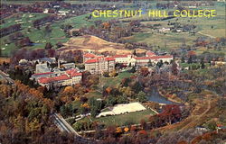 Aerial View Of Showing Chestnut Hill College Postcard