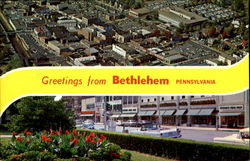Greetings From Bethlehem Pennsylvania Postcard Postcard