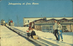 Jobogganing At Cove Haven Lakeville, PA Postcard Postcard