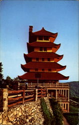 Rock Garden And Pagoda Reading, PA Postcard Postcard