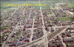 Aerial View Of Lansdale Postcard