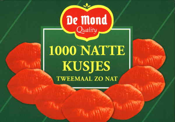 De Mond Quality 1000 Natte Kusjes Tweemaal Zo Nat Modern (1970's to Present)
