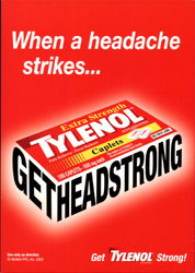 Extra Strength Tylenol Caplets Rack Cards