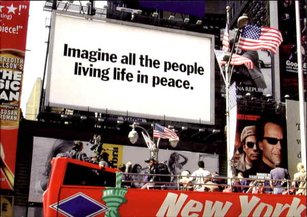 Imagine All The People Living Life In Peace New York