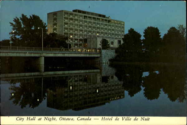 City Hall At Night Ottawa ON Canada Ontario