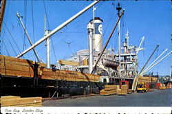 The World's Largest Lumber Shipping Port Postcard