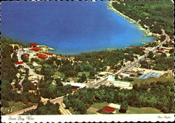 Village Of Sister Bay Aerial View Postcard