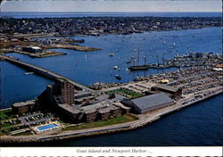 Goat Island And Newport Harbor Postcard