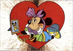 Metallic Minnie Heart Postcard