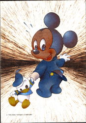Metallic Baby Mickey Postcard