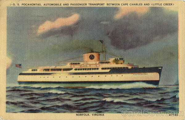 SS Pocahontas Ferry between Cape Charles and Little Creek Norfolk Virginia