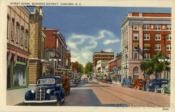 Street Scene Business District Concord North Carolina