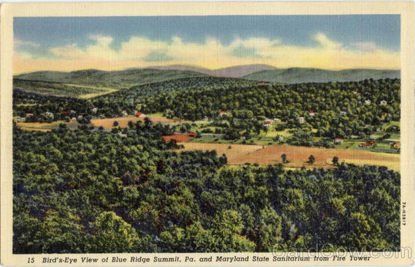 Bird's Eye View Blue Ridge Summit Maryland State Sanitarium Pennsylvania