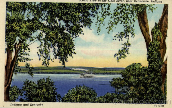 Scenic View of the Ohio River, Kentucky Evansville Indiana