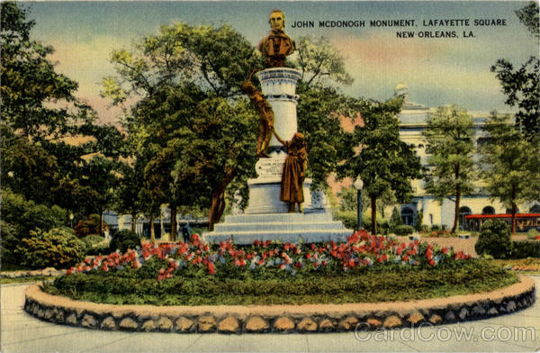 John McDonough Monument Lafayette Square New Orleans Louisiana