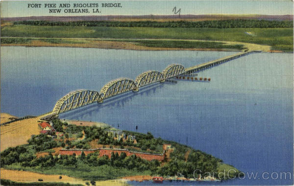 Fort Pine and Rigolets Bridge New Orleans Louisiana