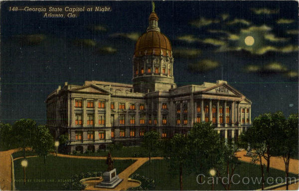 Georgia State Capitol at Night Atlanta