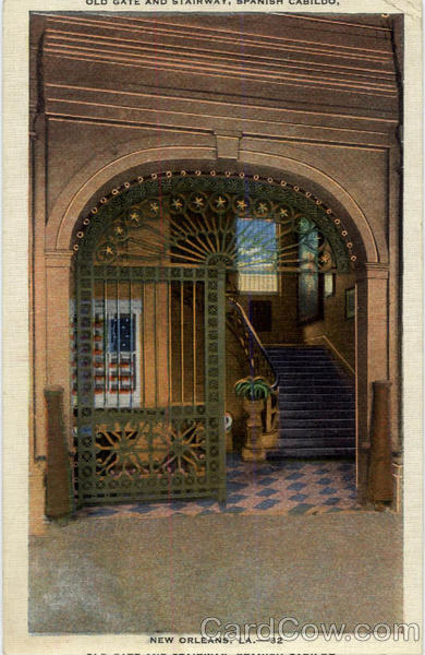 Old Gate and Stairway Spanish Cabildo New Orleans Louisiana