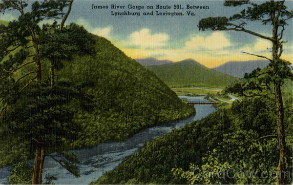 James River Gorge Rt 501 Between Lynchburg and Lexington Virginia