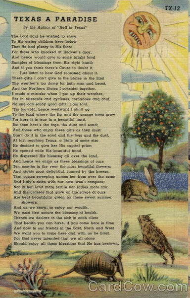 Texas Paradise Poem (by Author of Hell in Texas) Dallas