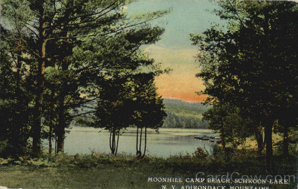 Moonhill Camp Beach Schoon Lake Adirondack Mountains New York