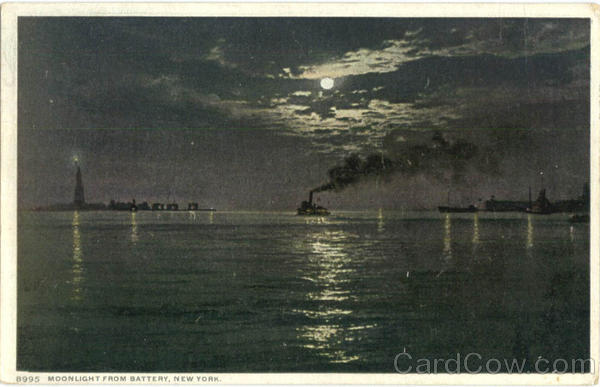 Moonlight from Battery New York City