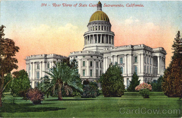Rear View of State Capitol Sacramento California