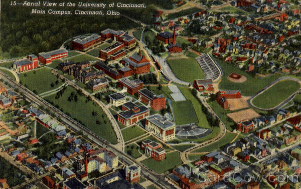 Aerial View of University of Cincinnati Campus Ohio