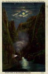 The Royal Gorge and Highest Bridge in the World by Moonlight Postcard