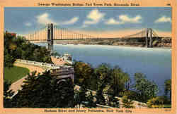 Hudson River and Jersey Palisades Postcard