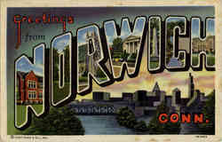 Greetings From Norwich Postcard