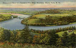 Shenandoah River from Summit Blue Ridge Mountains Postcard
