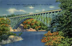 French King Bridge Largest Highest in the East Postcard