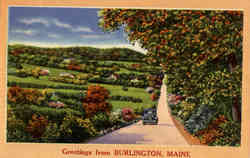 Greetings from Burlington Postcard